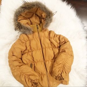 Egoist Sports Wear S Hooded Mustard Winter Coat